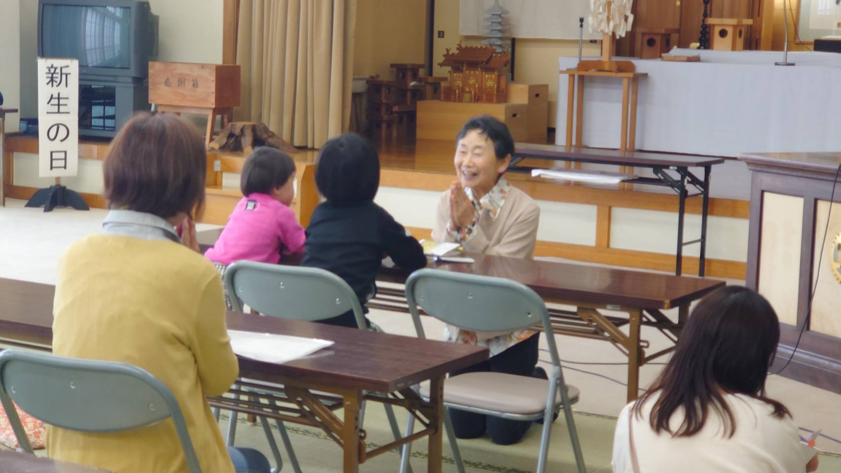 園長と子ども達